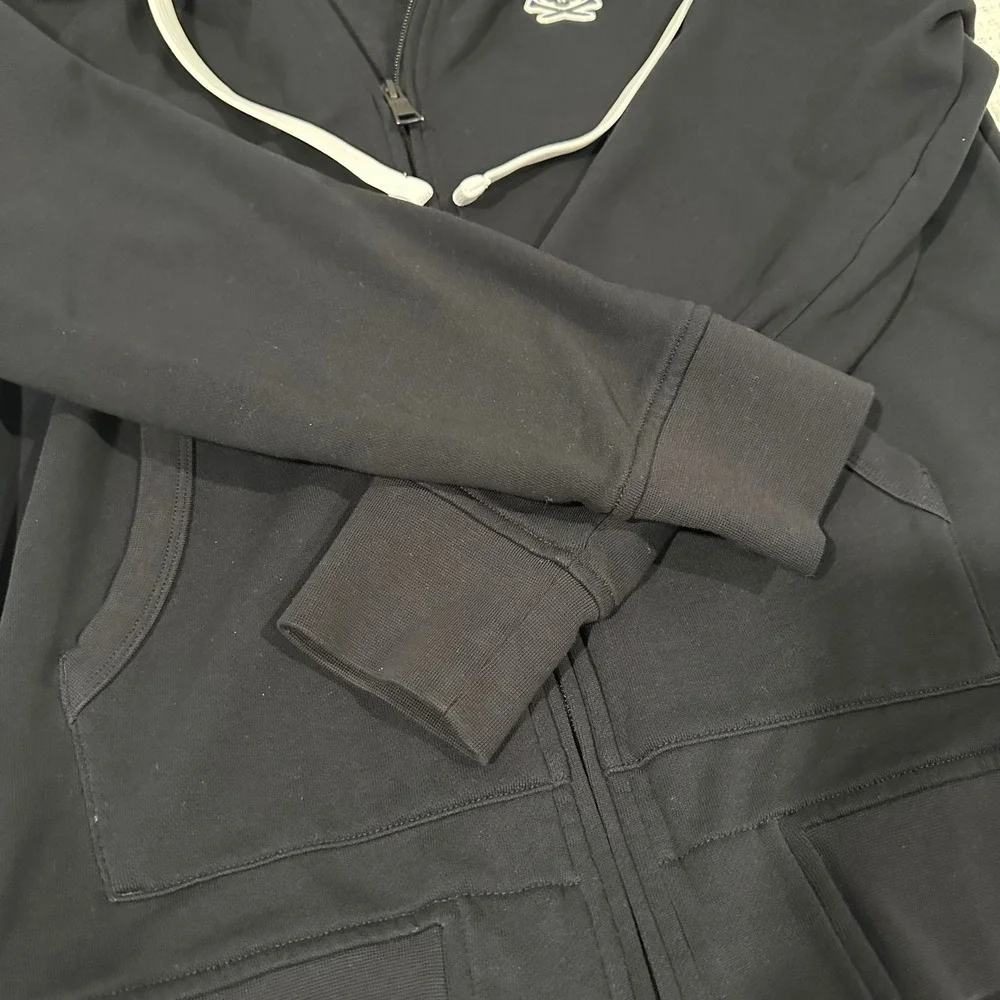 G/FORE Zip Hoodie Mens Medium Black Camo Skull Logo Golf Athleisure Sportswear - Picture 12 of 15